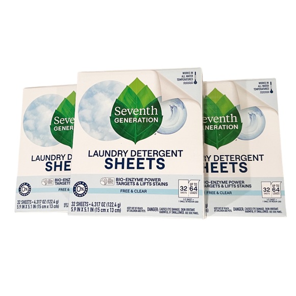 Seventh Generation Laundry Detergent Sheets bundle of 3 - Picture 1 of 2